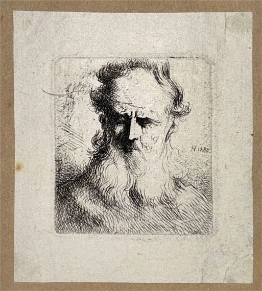 Bust of a bald old man with a white beard by Jean-Pierre Norblin de La Gourdaine, 1780