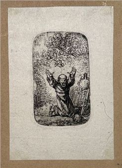 Monk at Prayer - Jean-Pierre Norblin de La Gourdaine