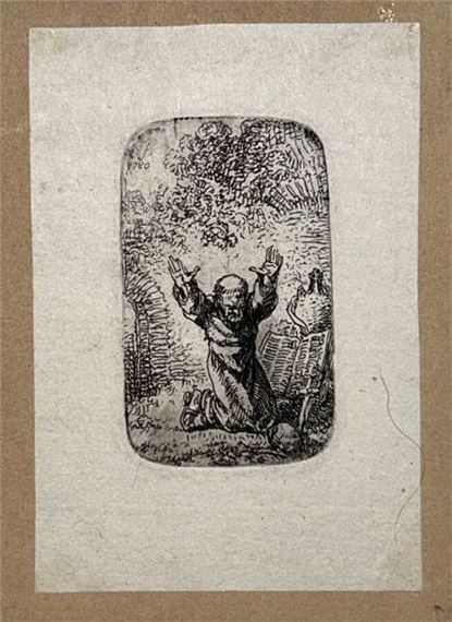 Monk at Prayer - Jean-Pierre Norblin de La Gourdaine