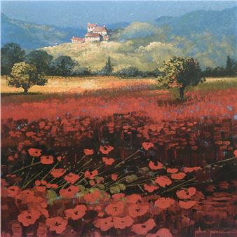 Summer in Provence, Spring in Provence and Tuscan Valley View - John Horswell