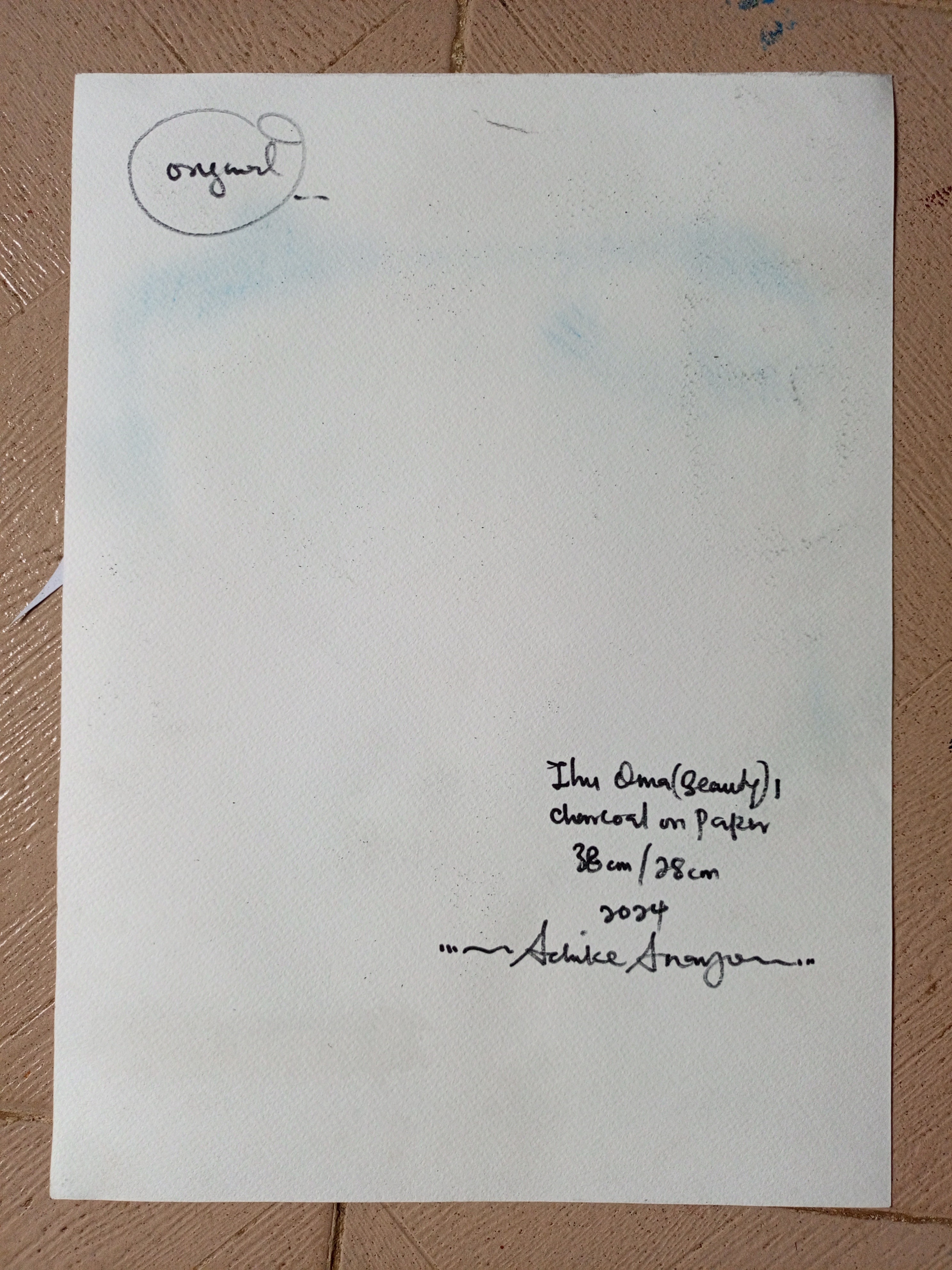 Artwork by Achike Anayo Miracle, Ihu oma 1(beautiful face)