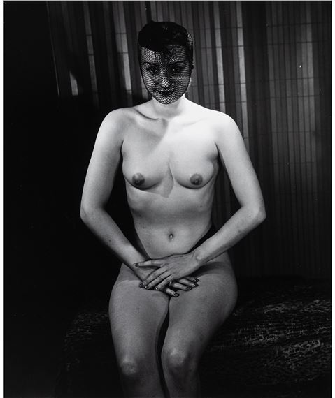 Nude with Fishnet Veil by Weegee, circa 1940s