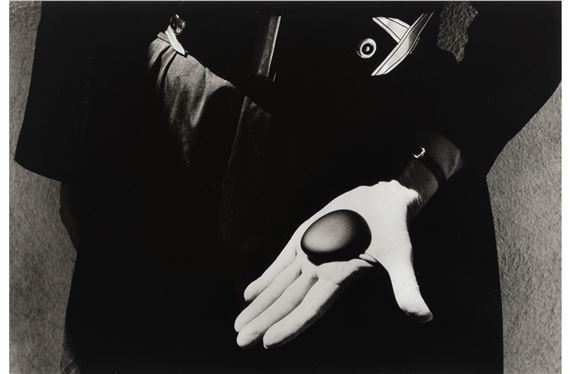 Georgia O'Keeffe Holding Her Favorite Rock in her Rock Collection, 1966 - John Loengard