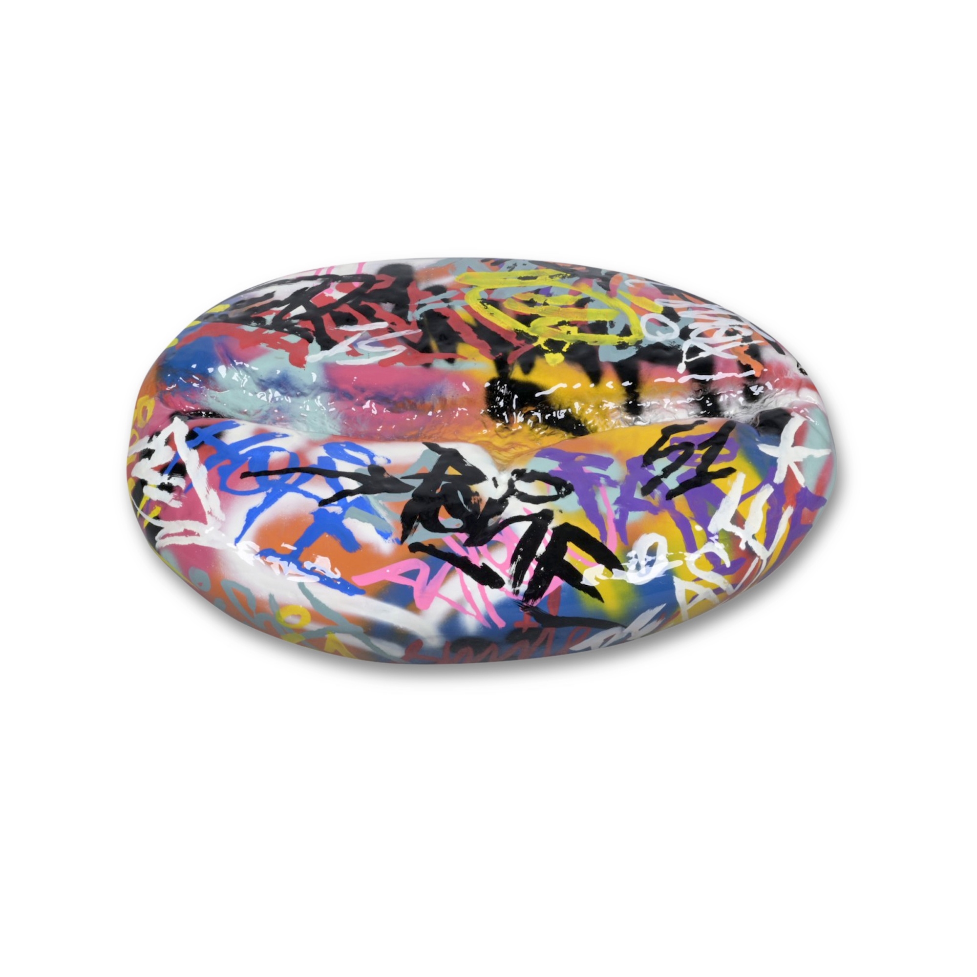 Artwork by Bruno Silva, A BULL & STEIN GRAFFITI COFFEE BEAN GARDEN SCULPTURE, Made of Sculpture