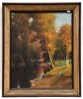 Paysage lacustre d’automne - Gaspard Hougrand