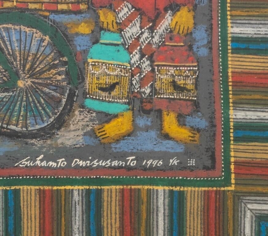 Artwork by Sukamto Dwi Susanto, Market Scene, Made of Gouache On Paper