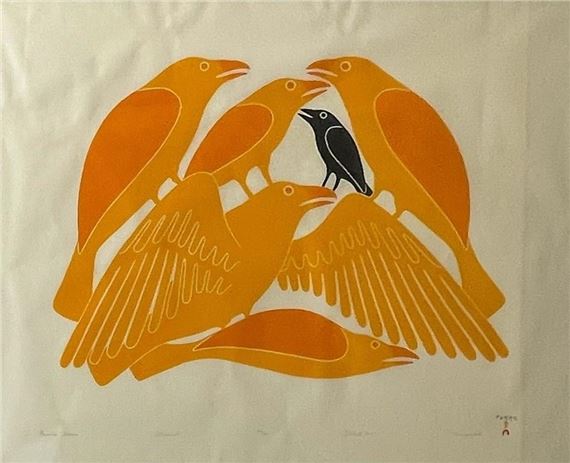 Ravens' Chorus by Kenojuak Ashevak, 2002