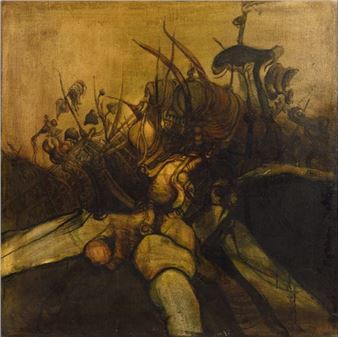 Fragment of a landscape - Stanisław Masiak