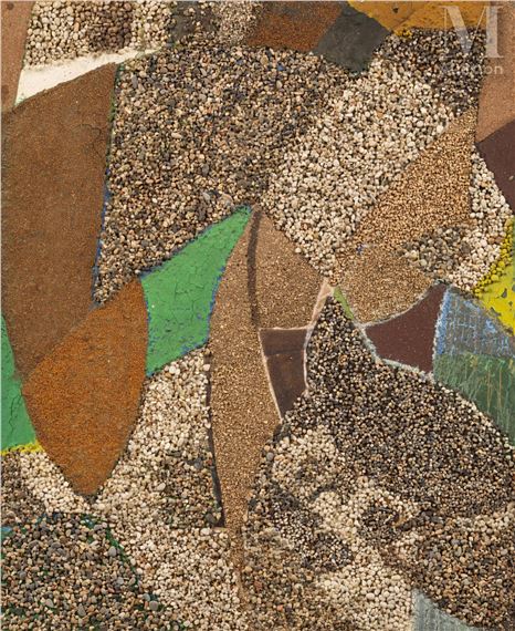 Composition abstraite au sable - Alfred Reth