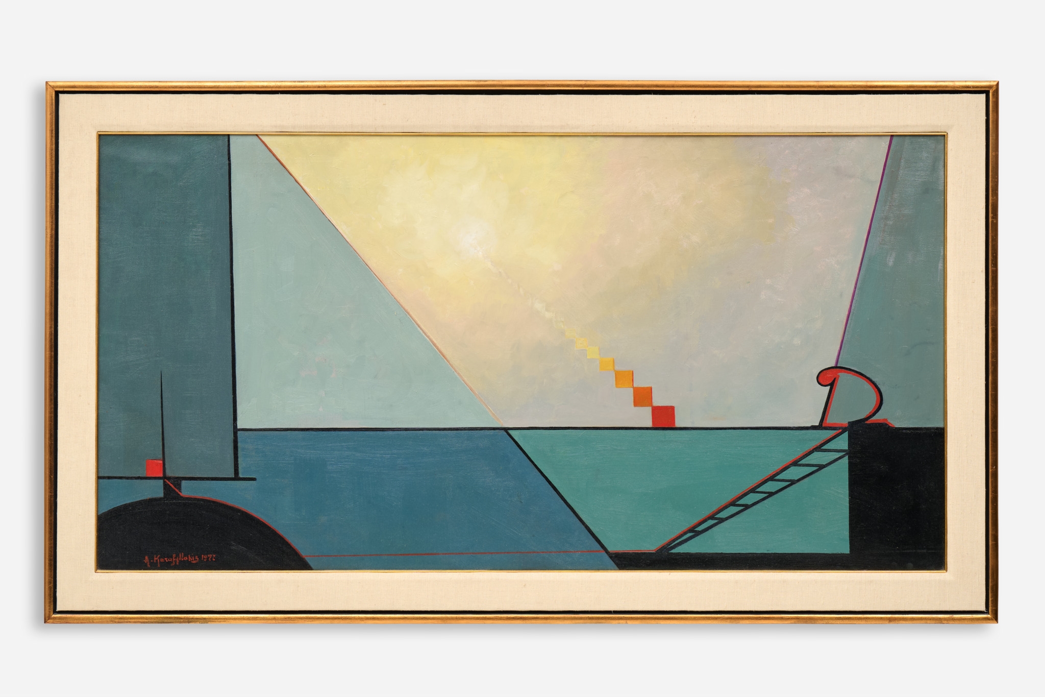 Artwork by Antonis Karafyllakis, Through the Shadows to the Light, Made of Oil On Canvas