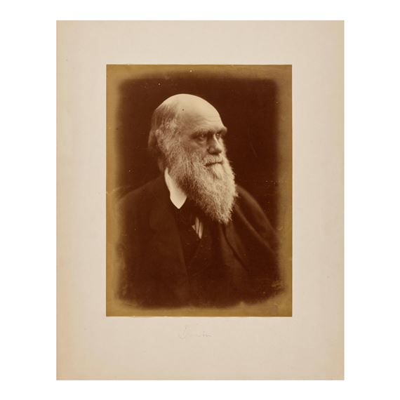 Portrait photograph of Darwin at age 59, by Julia Margaret Cameron (1815-79). [1869 - Julia Margaret Cameron