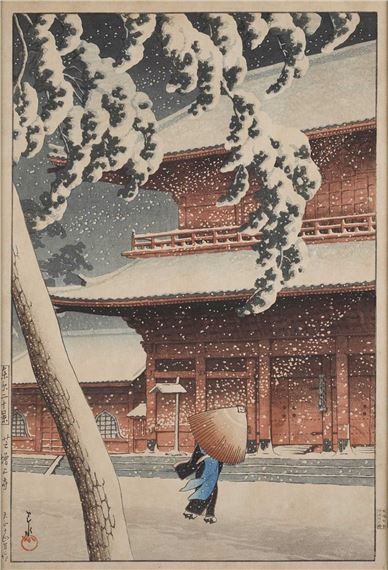 ZOJO-JI TEMPLE IN SHIBA - Hasui Kawase