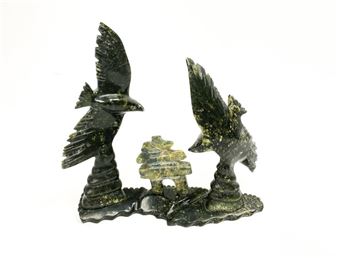 Hawks and Inukshuk - Charlie Ookpik