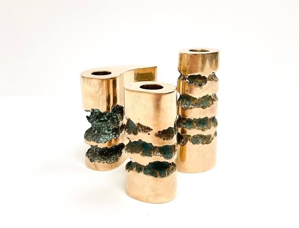 Artwork by Roy Leadbeater, Candle Holders, Made of Bronze