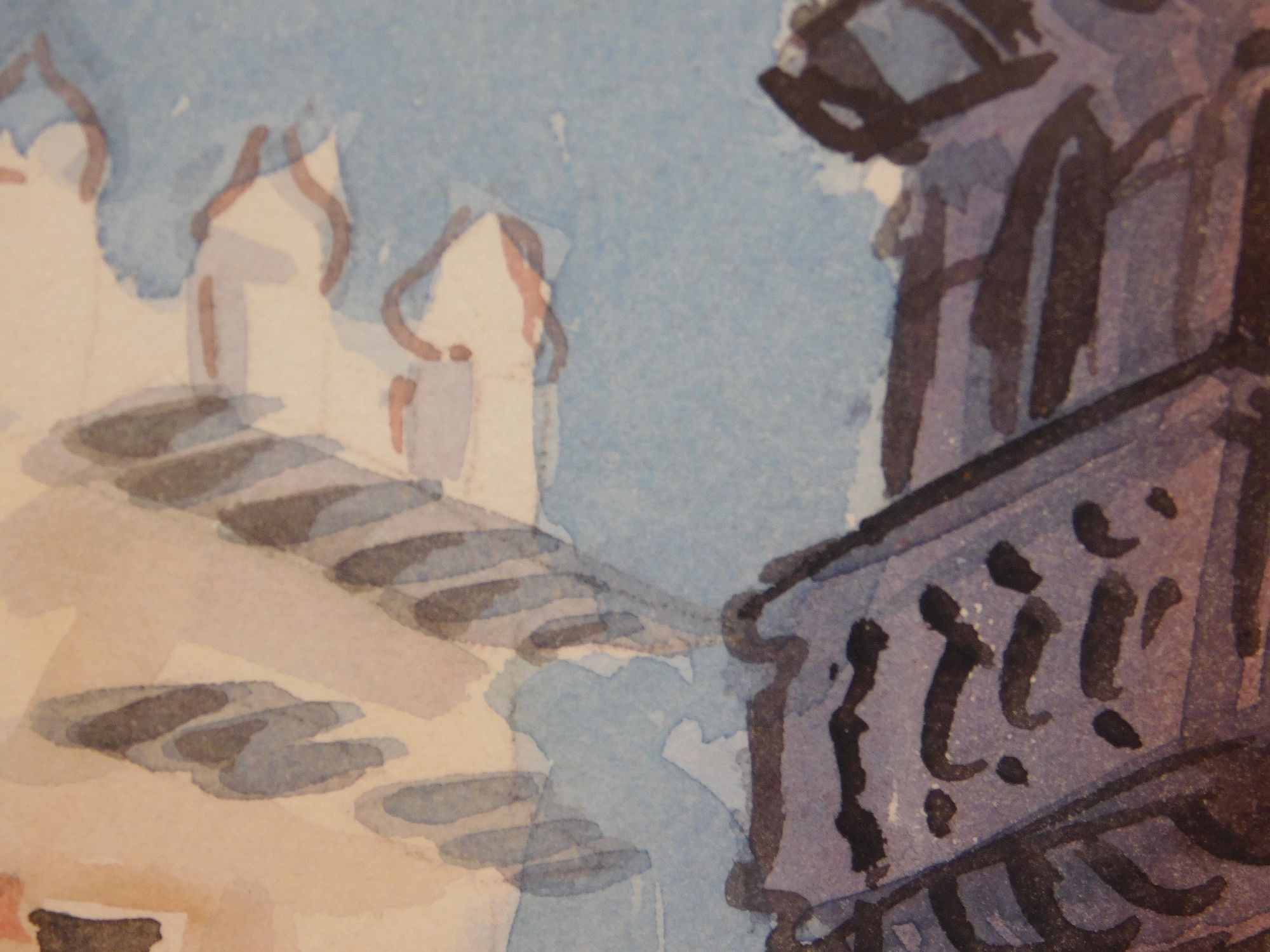 Artwork by Christian Lagarde, South American Town, Made of Watercolor On Paper