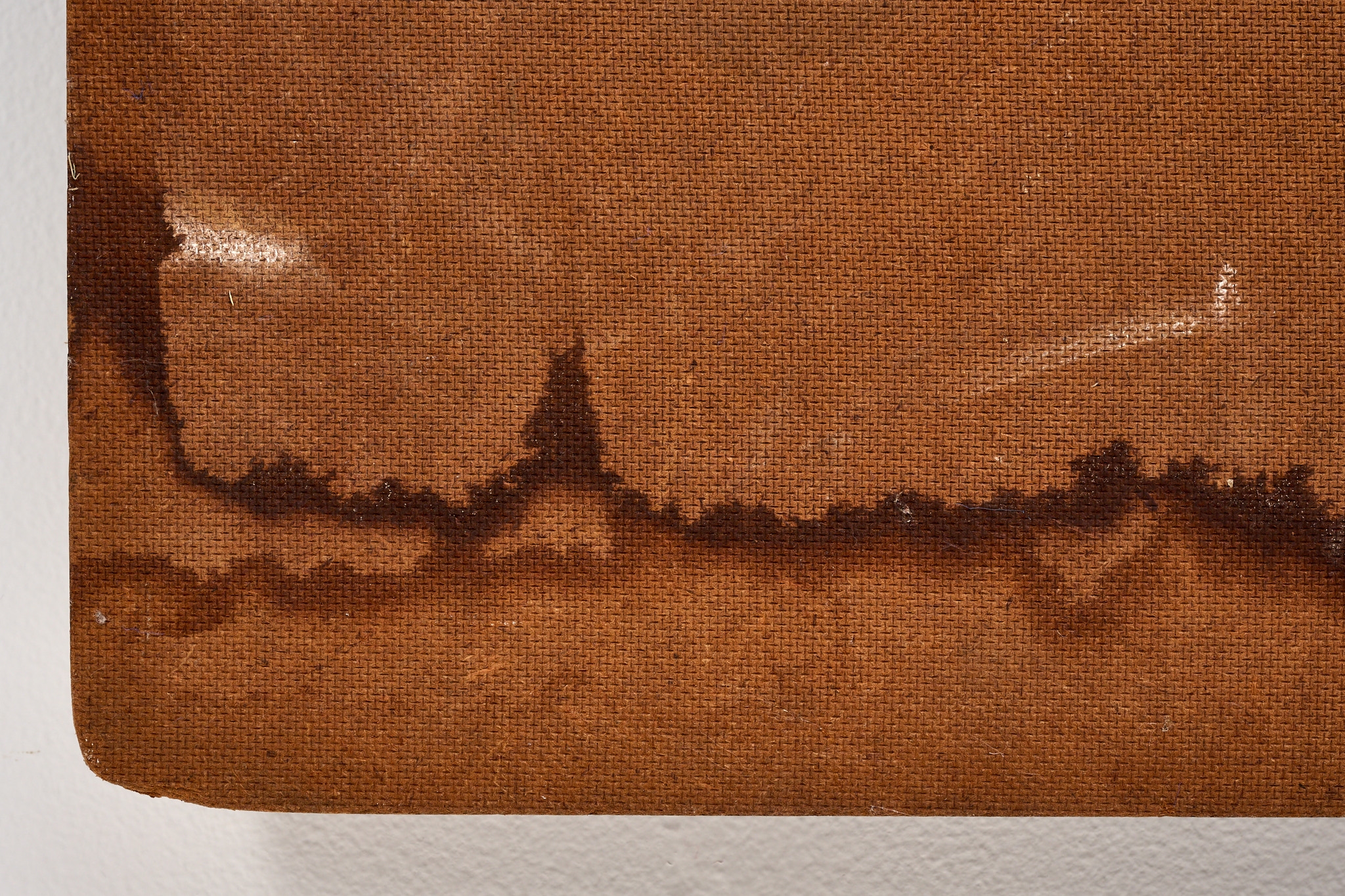 Artwork by Hal Lotterman, Untitled (Abstract with Saxophonist, Made of Oil On Masonite