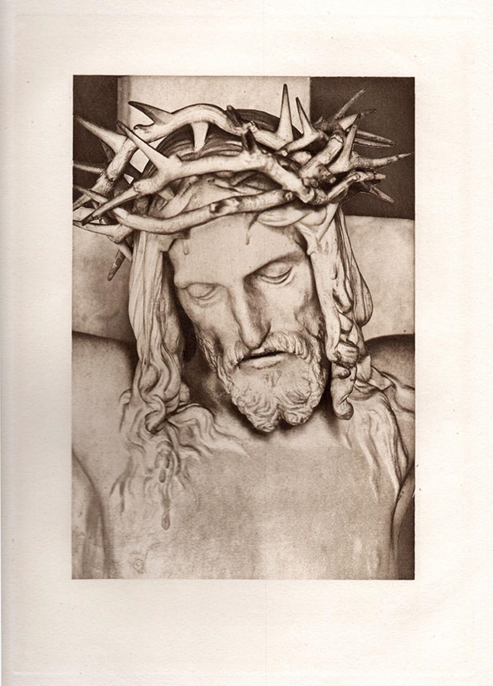 Artwork by François Rude, Head of Christ on the Cross, Made of Heliogravure On Thick Wove Paper