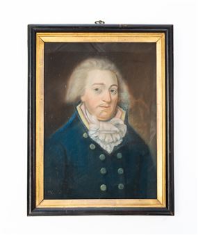 AMERICAN SCHOOL PASTEL PORTRAIT OF A SEA CAPTAIN - American School, 18th Century