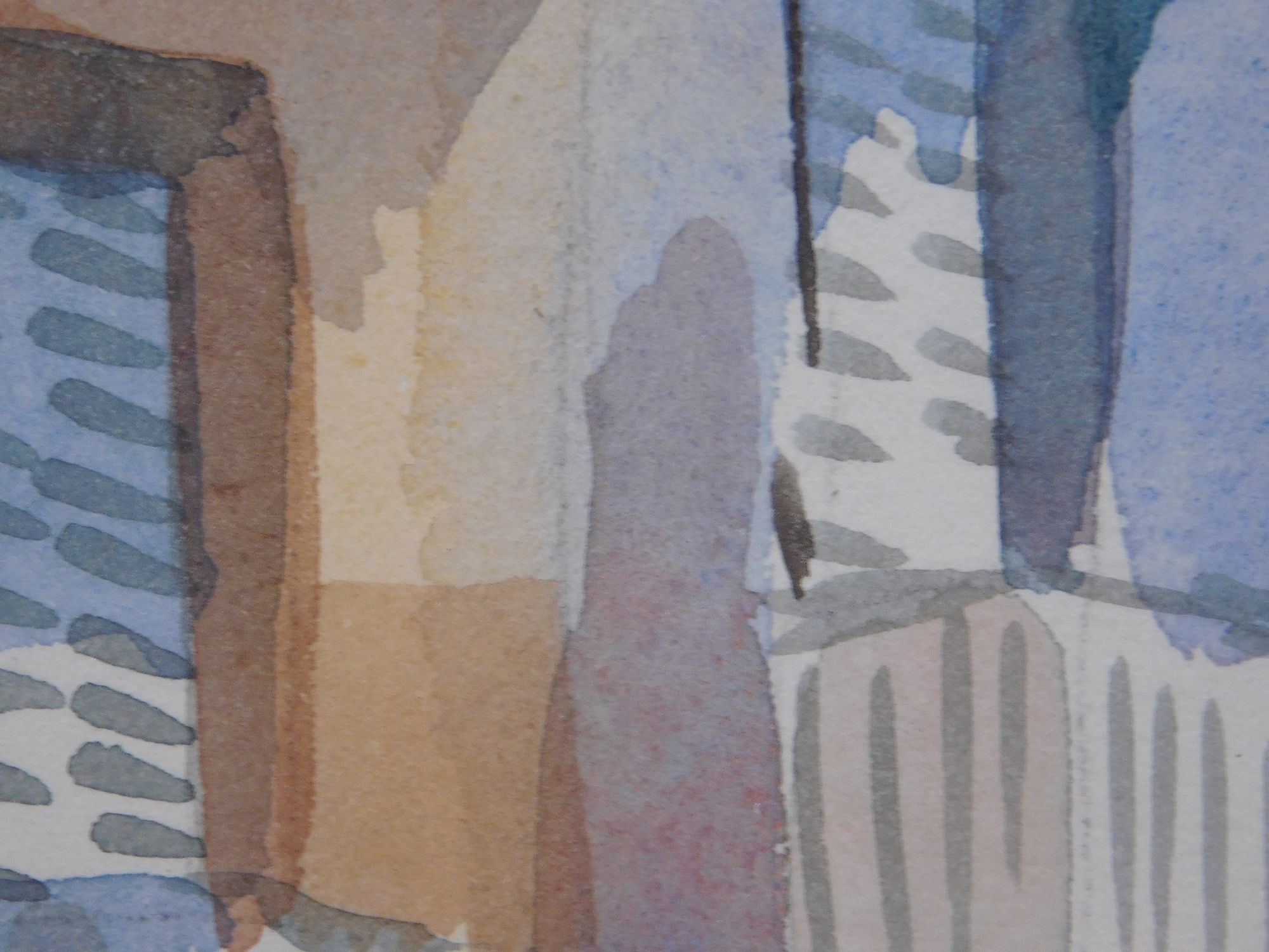 Artwork by Christian Lagarde, South American Town, Made of Watercolor On Paper