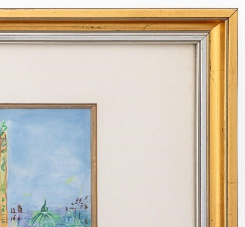 Artwork by Jean Dufy, Place de la Concorde Scene, Made of Watercolor On Paper