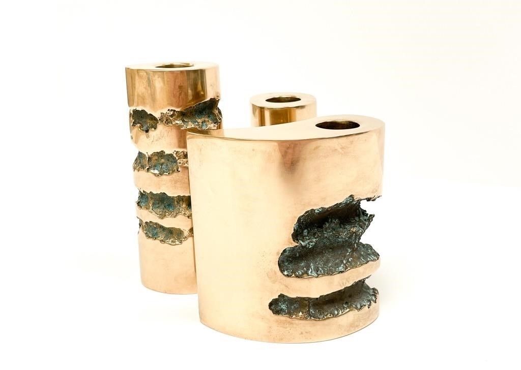 Artwork by Roy Leadbeater, Candle Holders, Made of Bronze