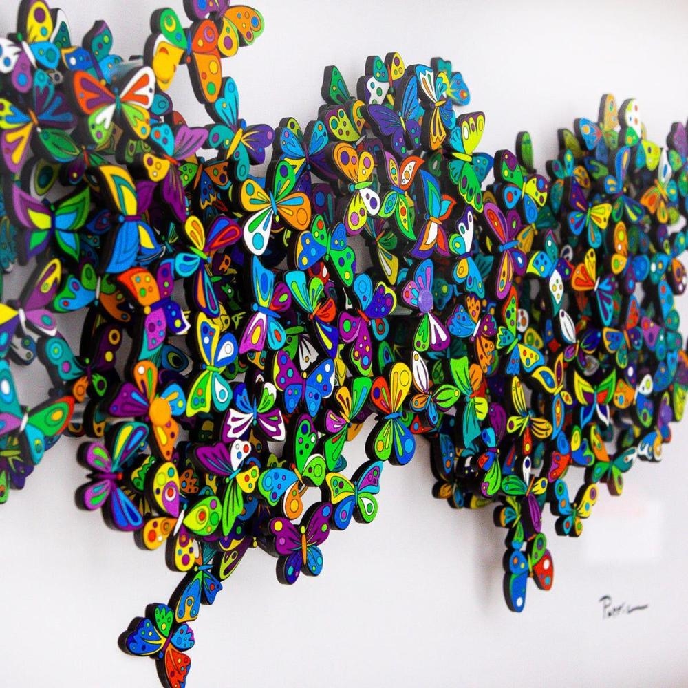 Artwork by Patricia Govezensky, Tide, Made of 3D Multilayered Woodcut