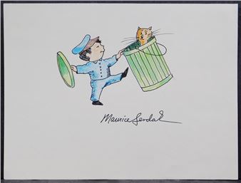 Cop with a Cat in a Bin - Maurice Sendak