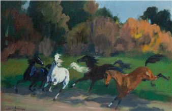 Cztery konie w galopie - Jozef Korolkiewicz