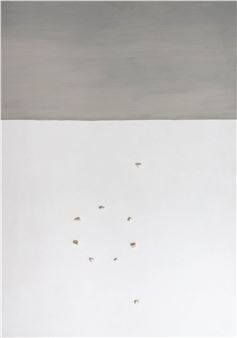 BiaÅy obraz z kamyczkami Nr 11 - Koji Kamoji