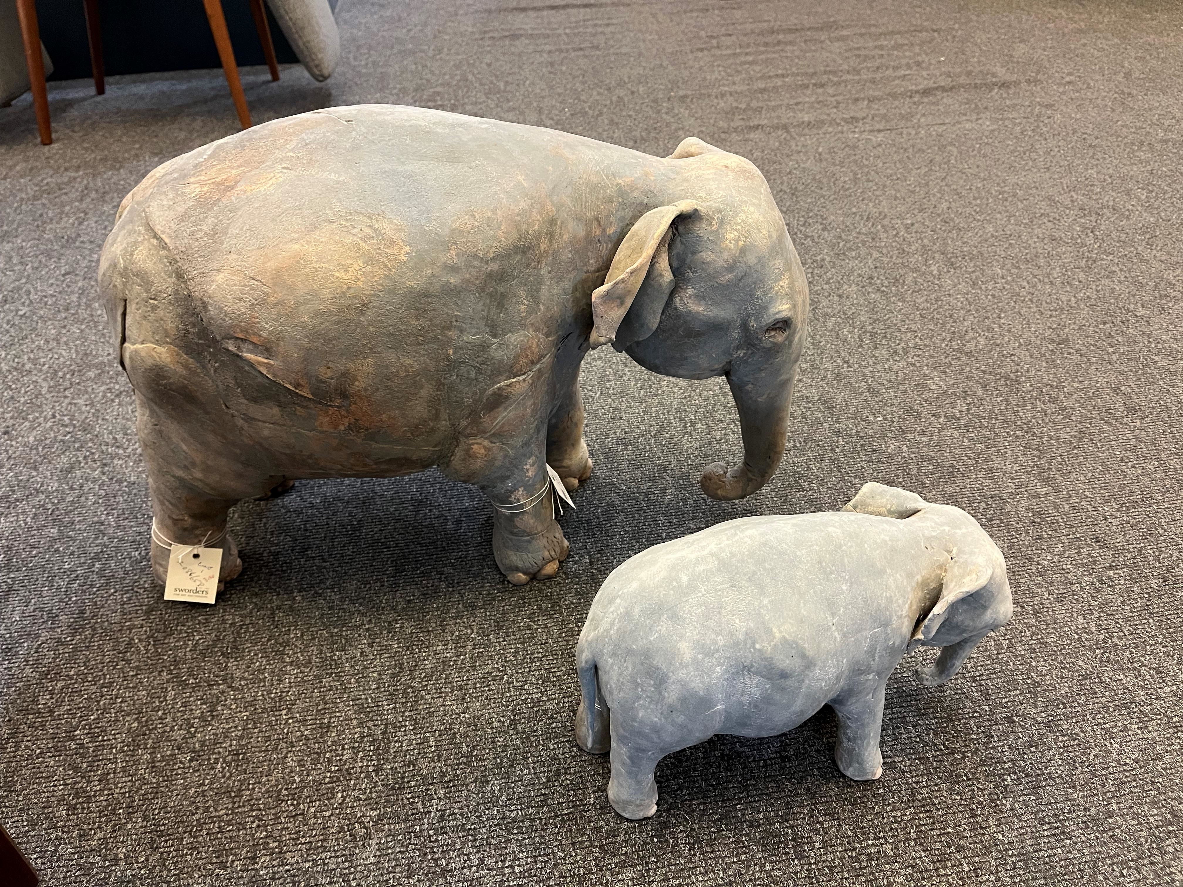 Artwork by Zoe Whiteside, two stoneware elephants, Made of Stoneware
