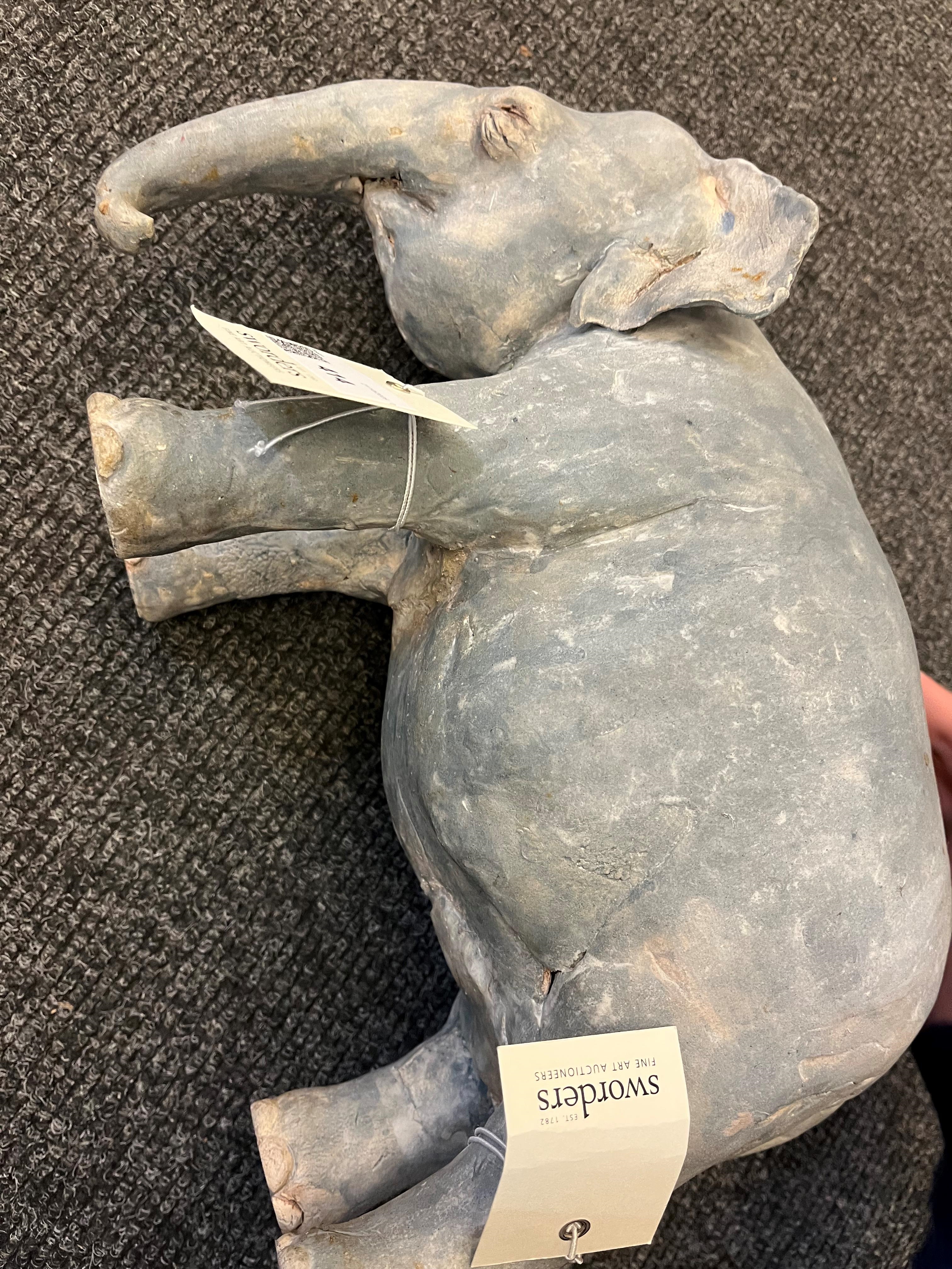 Artwork by Zoe Whiteside, two stoneware elephants, Made of Stoneware