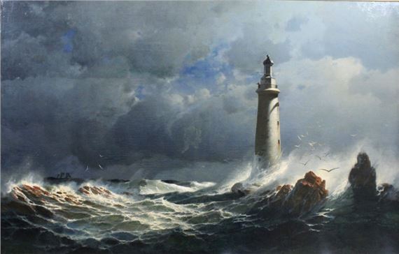 O.T., Brandung mit Leuchtturm - Ivan Aivazovsky