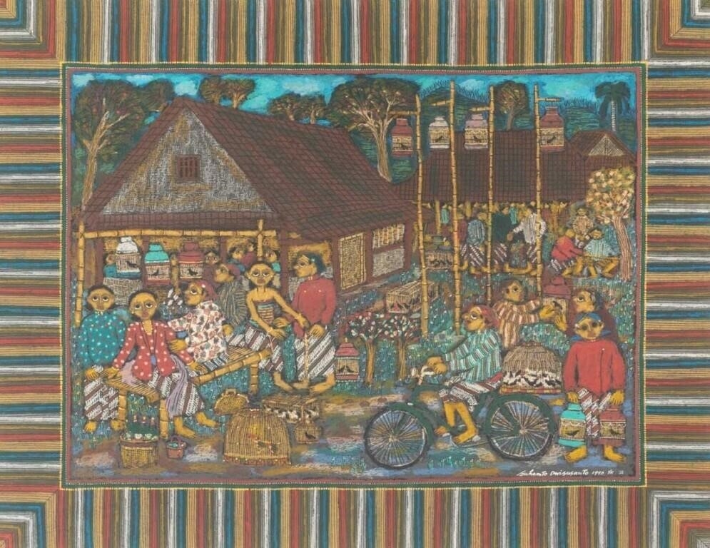 Artwork by Sukamto Dwi Susanto, Market Scene, Made of Gouache On Paper