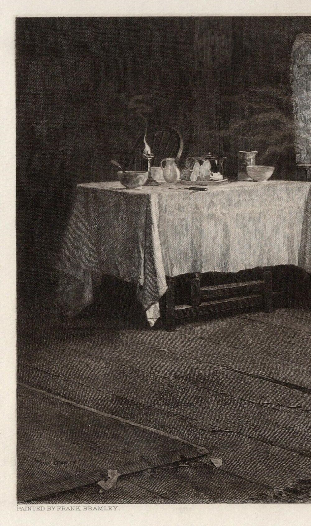 Artwork by Frank Bramley, A Hopeless Dawn, Made of Etching On Wove Paper