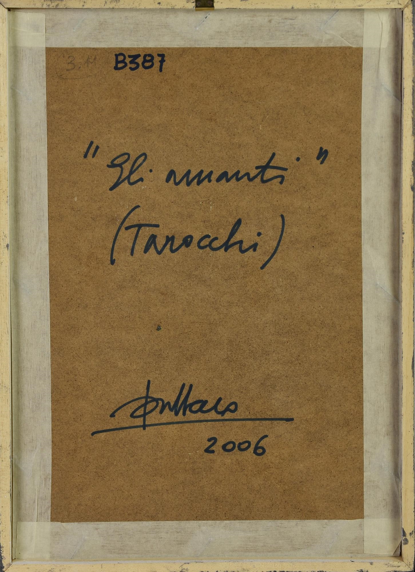 Artwork by Gian Paolo Dulbecco, GLI AMANTI (DALLA SERIE TAROCCHI, Made of Olio Su Tavola