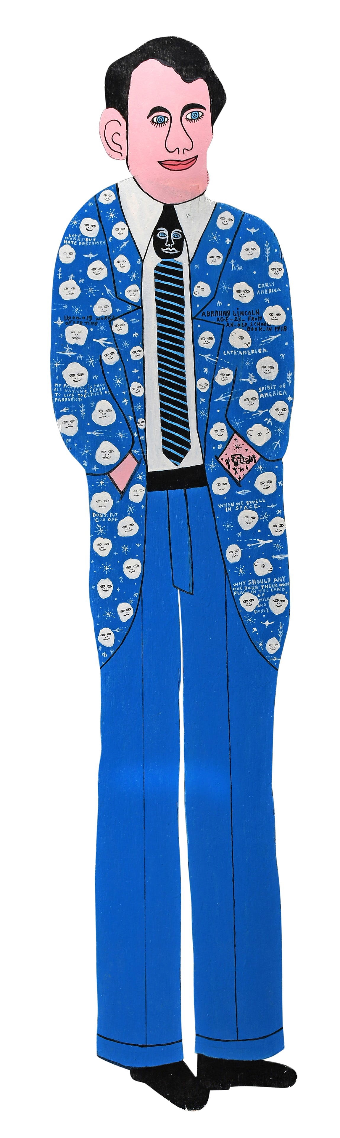Howard Finster | Abraham Lincoln, #11,017 (1989) | MutualArt