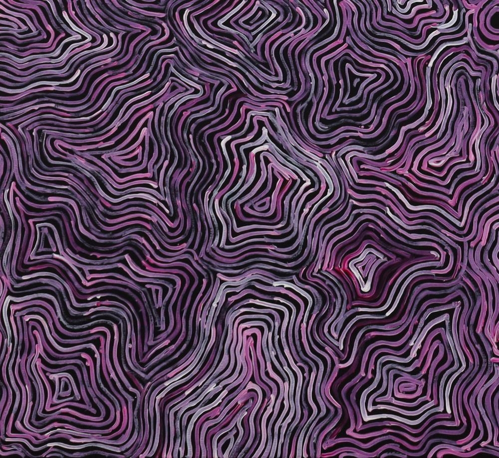 Artwork by Glenys Gibson Napaltjarri, Women's Ceremony, Made of Acrylic On Linen