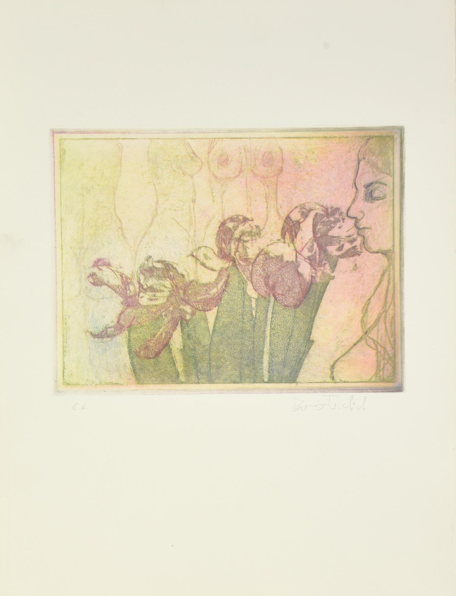 Artwork by Boris Fröhlich, PROVE PER LIBRO, Made of Acquaforti Colorate