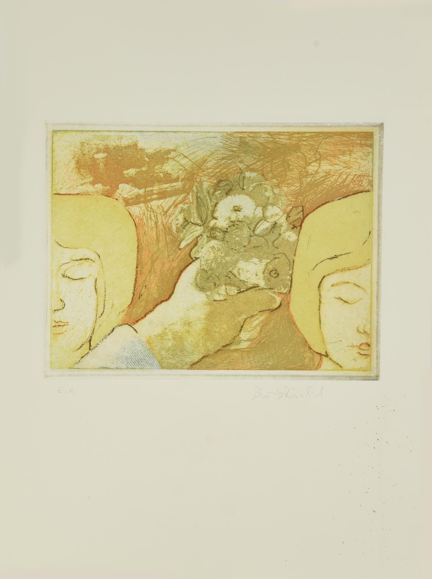 Artwork by Boris Fröhlich, PROVE PER LIBRO, Made of Acquaforti Colorate