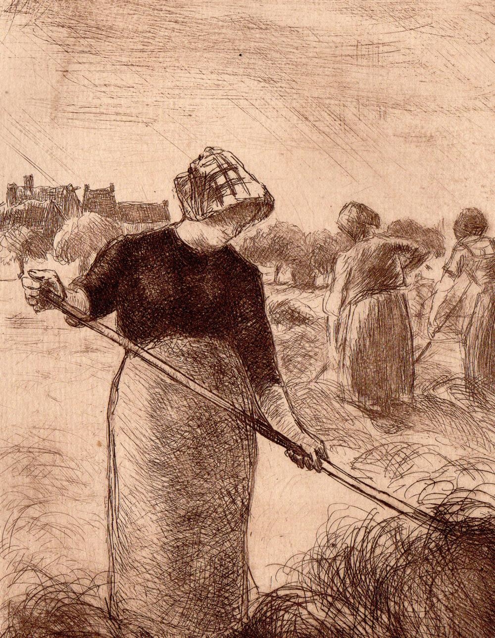 Camille Pissarro | Les faneuses (1909) | MutualArt