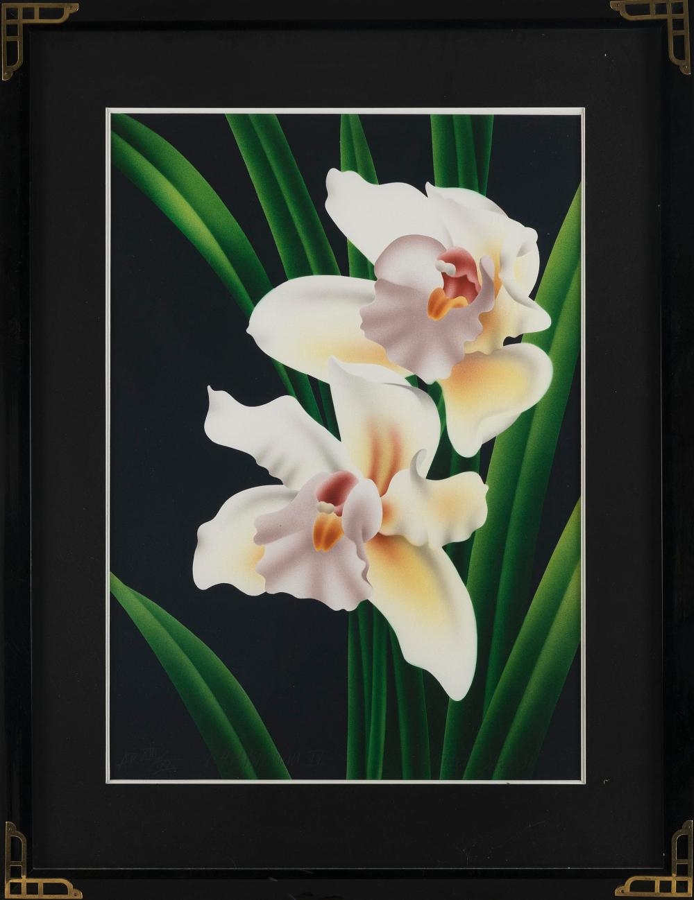 Artwork by Brian Davis, Three floral views, Made of Color Pochoirs And Screenprints On Paper