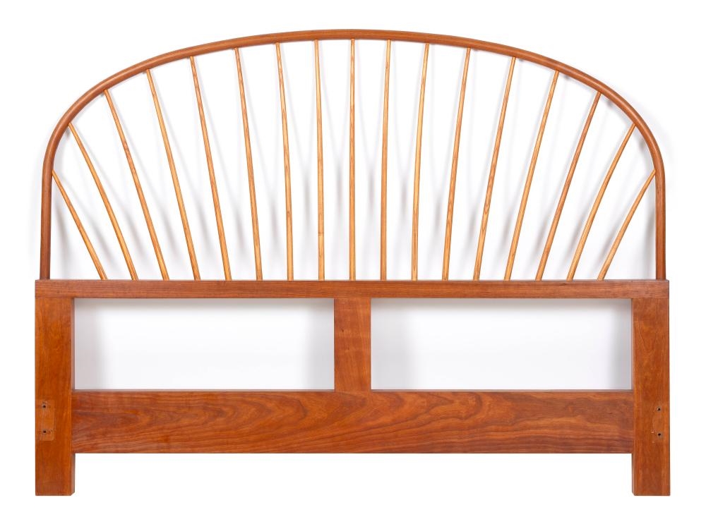 Artwork by Thomas Moser, SPINDLE QUEEN HEADBOARD, Made of Cherry