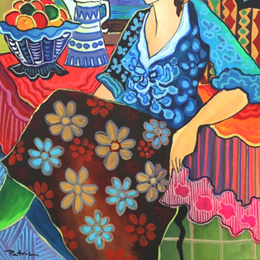 Artwork by Patricia Govezensky, Afternoon Tea, Made of Original Watercolor