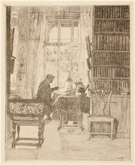 Sir Edmund Gosse in his Study - Sylvia Gosse