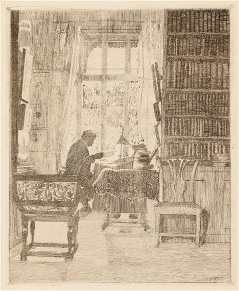 Sir Edmund Gosse in his Study - Sylvia Gosse