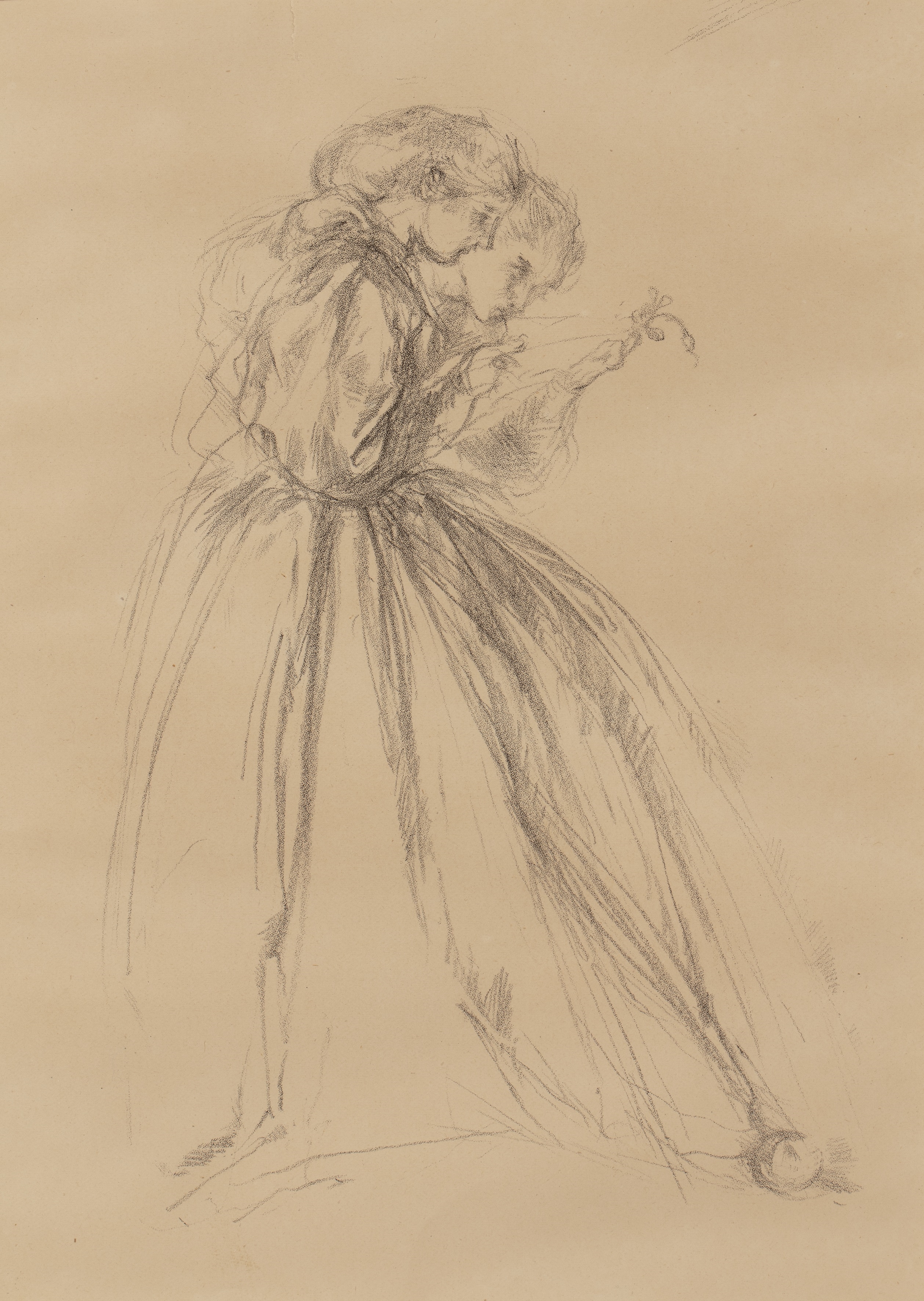 Artwork by Sylvia Gosse, Sir Edmund Gosse in his Study, Made of Etching With Printed Signature Within The Plate