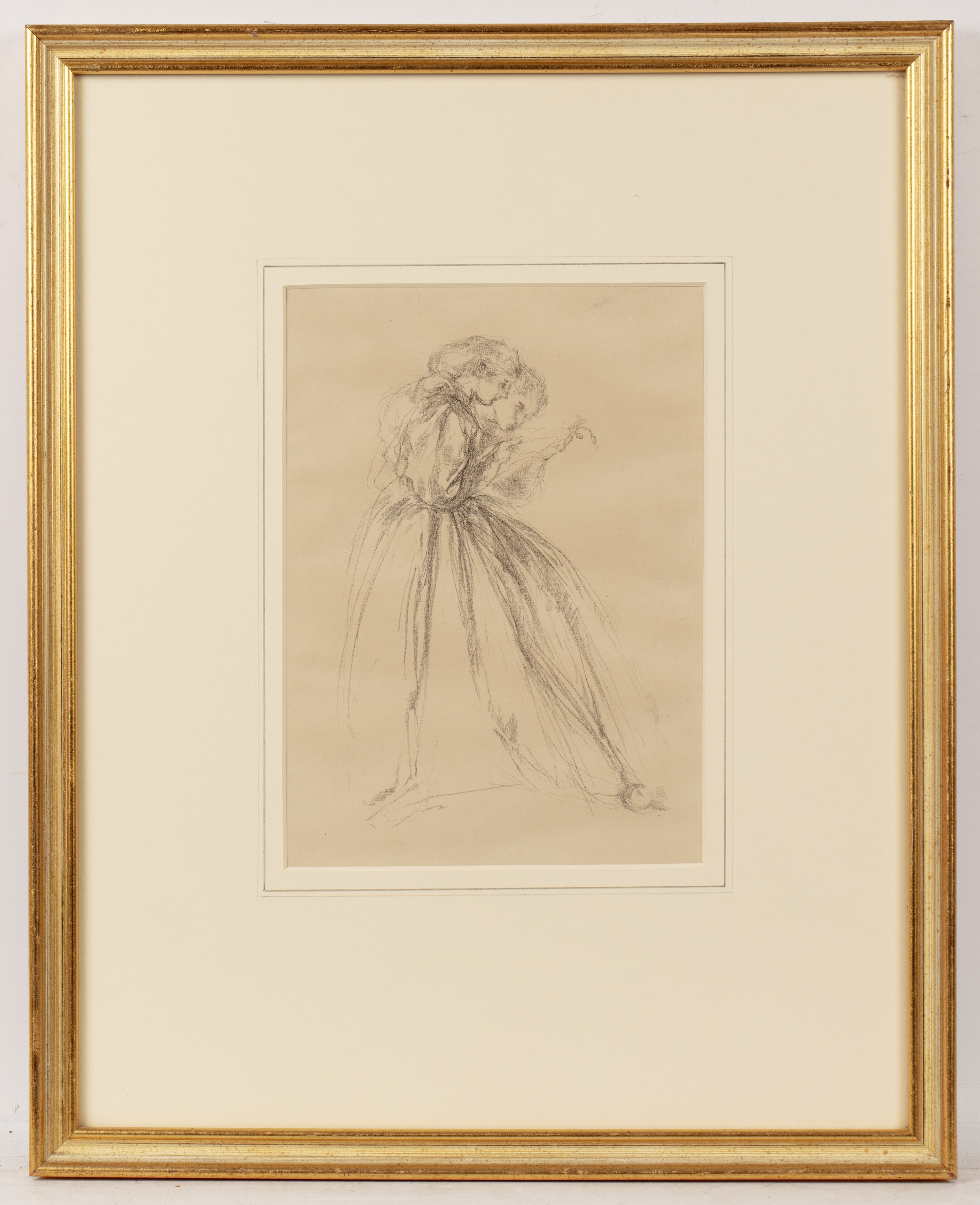 Artwork by Sylvia Gosse, Sir Edmund Gosse in his Study, Made of Etching With Printed Signature Within The Plate