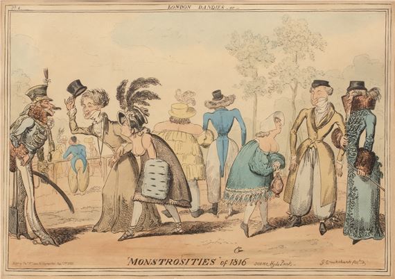 London Dandies, or Monstrosities of 1816 - George Cruikshank