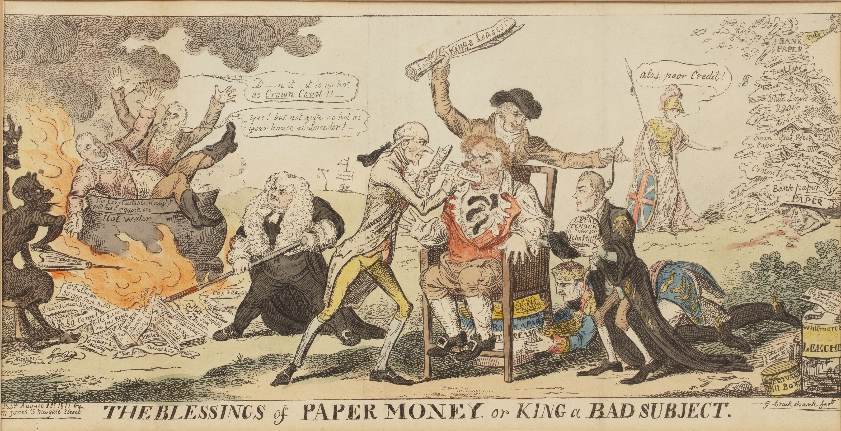 Artwork by George Cruikshank, London Dandies, or Monstrosities of 1816, Made of Etching