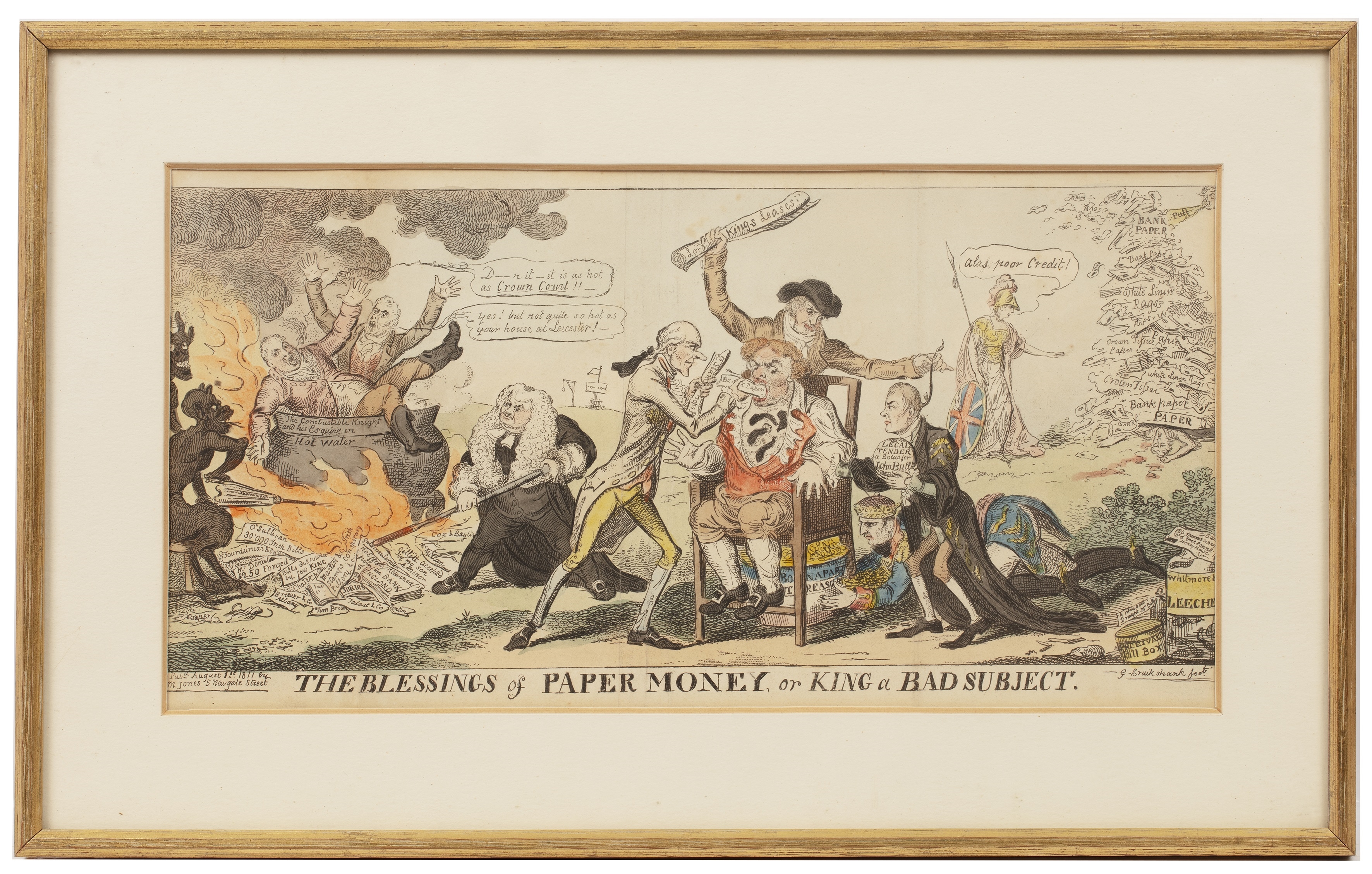 Artwork by George Cruikshank, London Dandies, or Monstrosities of 1816, Made of Etching